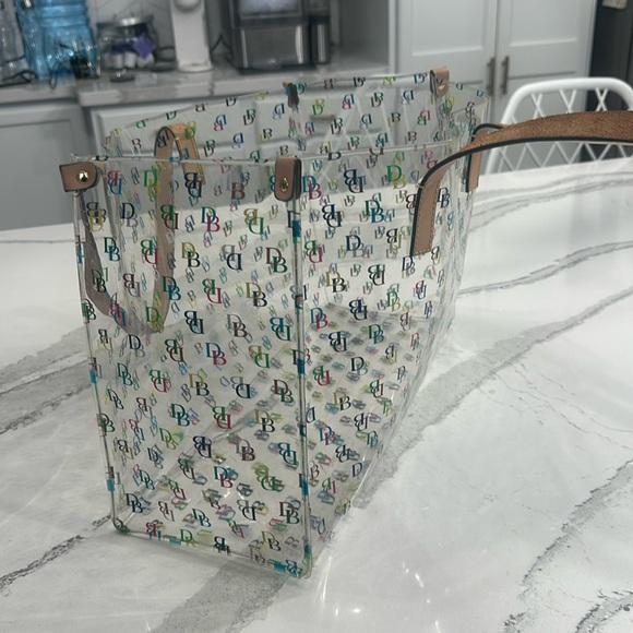 Dooney & Bourke Handbags - Dooney & Bourke Clear Logo  Tote XL Vintage